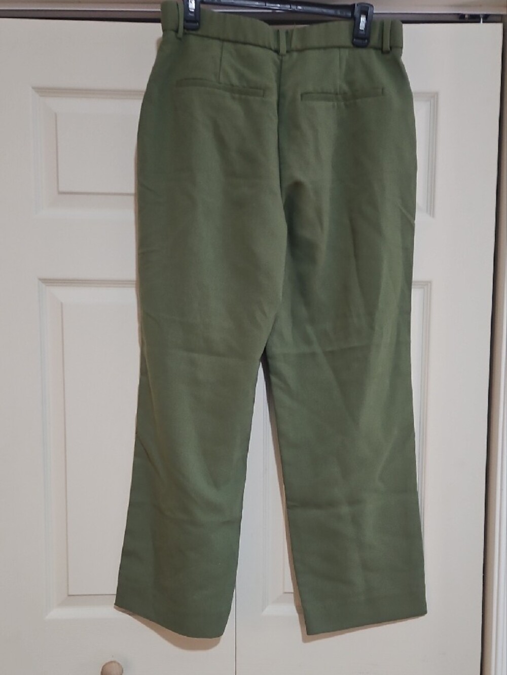 Abercrombie & Fitch Olive Green Straight-Leg Trousers - Picture 2 of 4